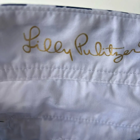 Lily Pulitzer The Callahan Short Blue White Abstract Floral Paisley Print Size 6 - Picture 4 of 8